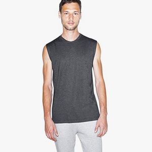 Tri Black American Apparel Mens Tri-Blend Collection Sleeveless Muscle Tank